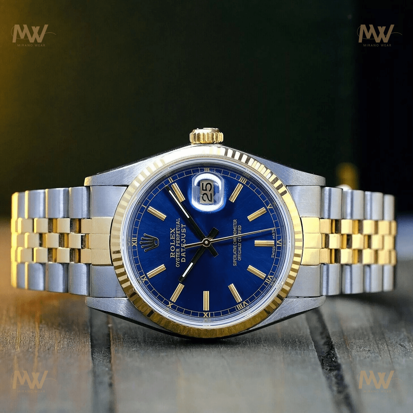 Rolex Datejust 16233 – Olive Green Dial, Two - Tone Jubilee Bracelet Limited Edition - Mirano Wear