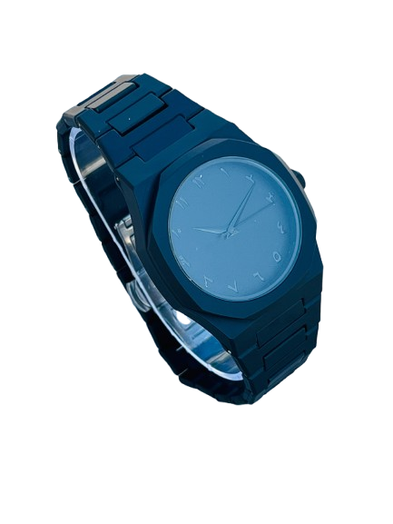 Original Black Arabic Aura Watch Full Black Dial in Fiber
