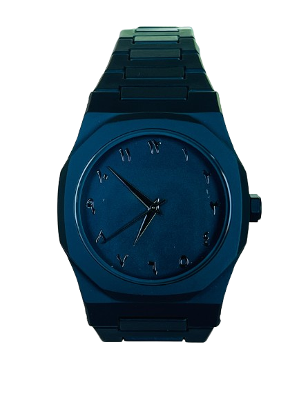 Original Black Arabic Aura Watch Full Black Dial in Fiber