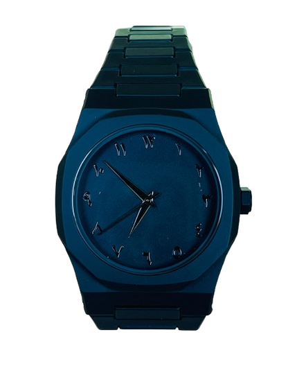 Original Black Arabic Aura Watch Full Black Dial in Fiber
