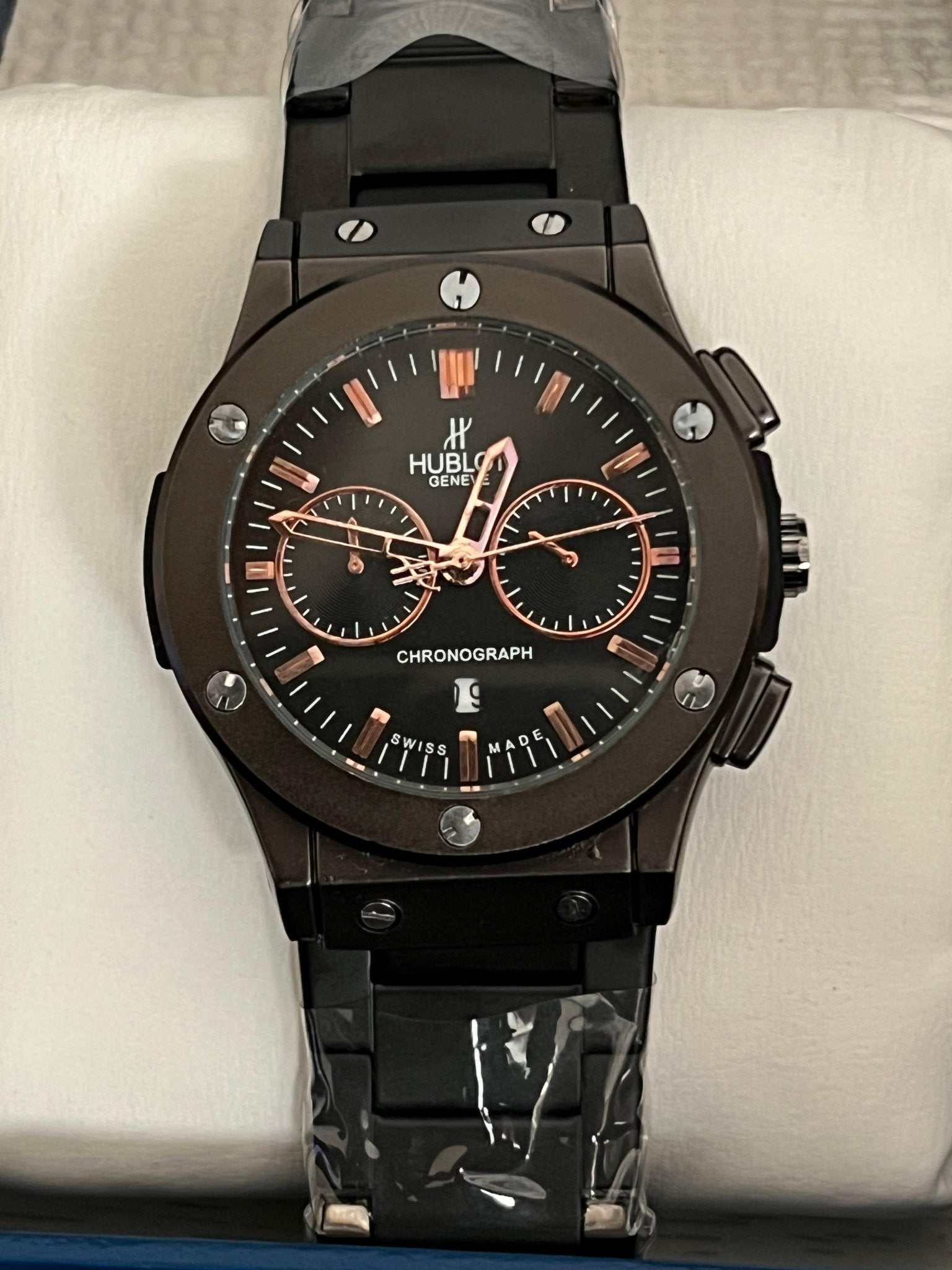 Hublot Geneve Black Magic Chronograph – Chain Watch for Men - Mirano Wear