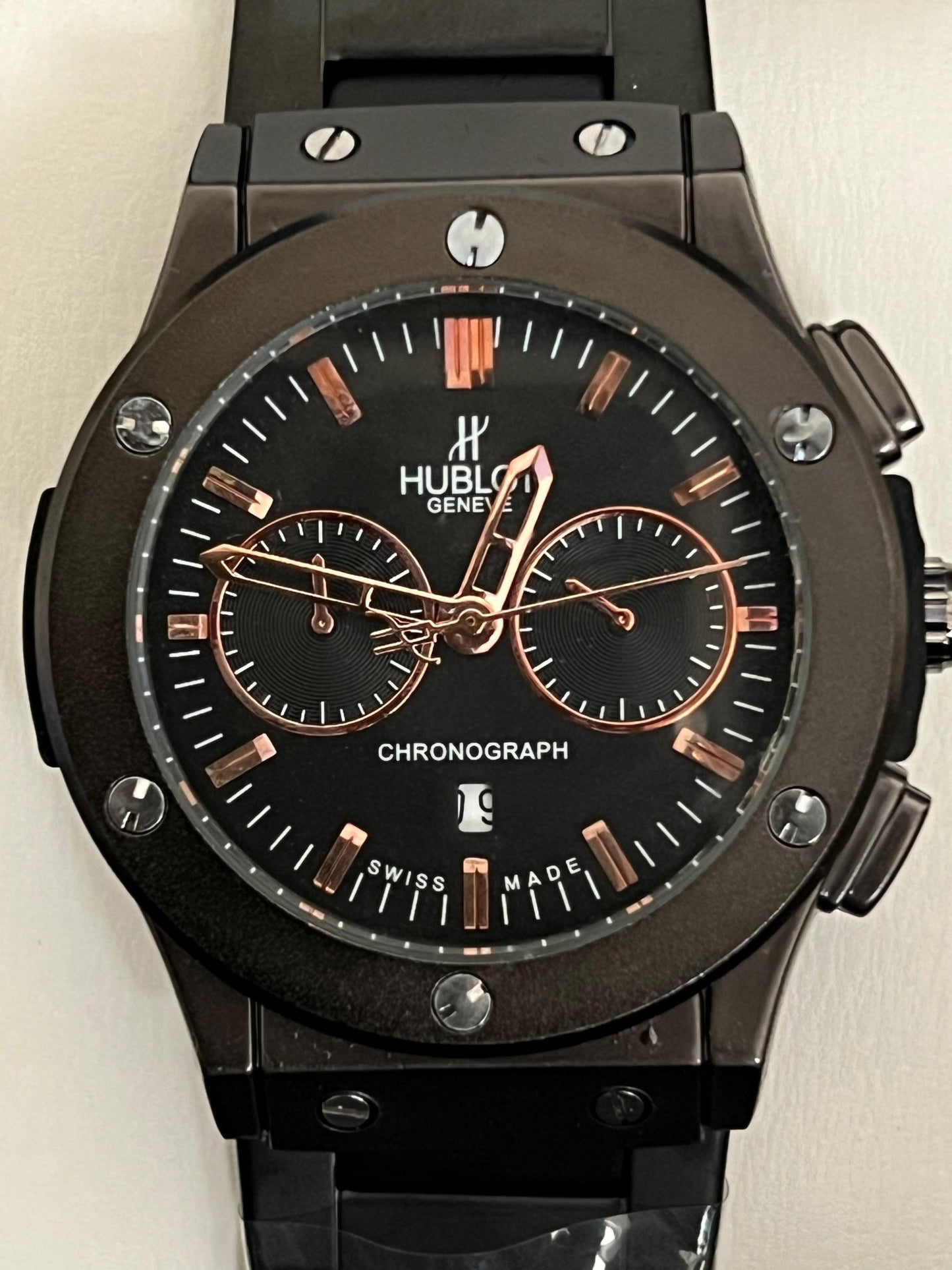 Hublot Geneve Black Magic Chronograph – Chain Watch for Men - Mirano Wear