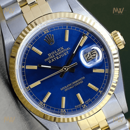 Rolex Datejust 16233 – Olive Green Dial, Two - Tone Jubilee Bracelet Limited Edition - Mirano Wear