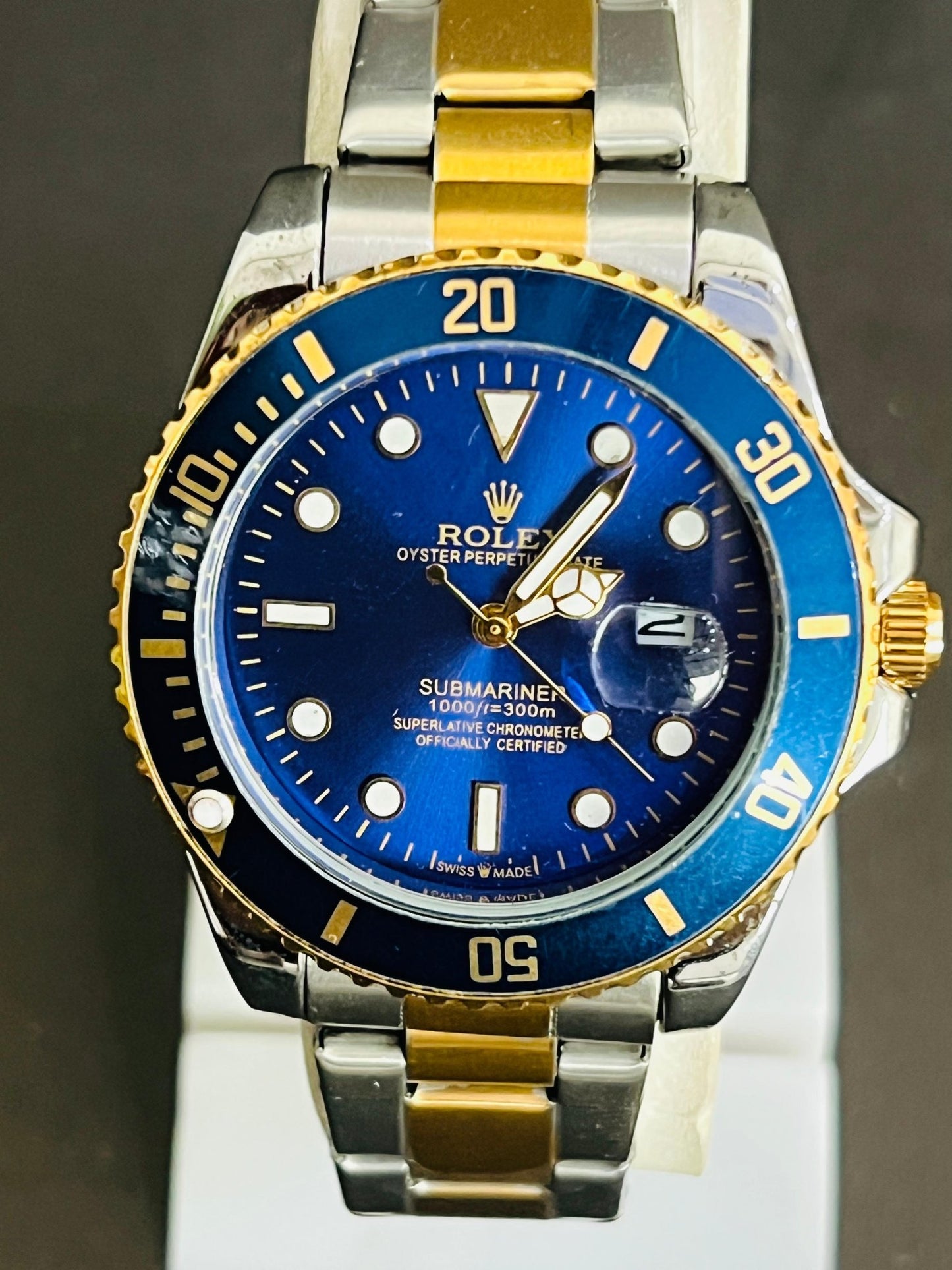 Rolex Submariner Date Two - Tone Blue with Rotating Bezel - Mirano Wear